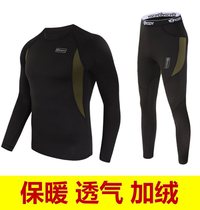 Outdoor sports thermal underwear set mens riding clothes breathable sweatcoat fleece ski tight quick-drying underwear