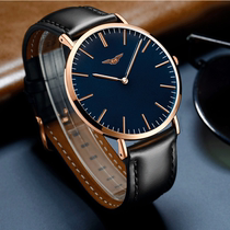 Guanqin watch mens belt waterproof ultra-thin male female student business couple fashion simple big dial quartz watch