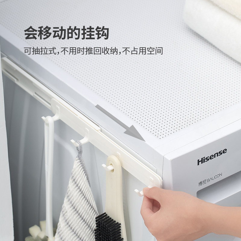 可伸缩缝隙挂钩抽拉式夹缝置物架免打孔强力承重粘胶厨房橱柜挂架