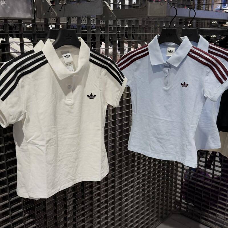 Adidas Trefoil Women's Sports Casual Trendy Lapel Polo Shirt Short Sleeve T-Shirt Kd3697 Kd3698 Adidas Trefoil Women's Sports Casual Trendy Lapel Polo Shirt Short Sleeve T-Shirt Kd3697 Kd3698