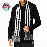 T gặp rắc rối với Adidas ALL-DAY xu hướng cổ điển đen và trắng ba thanh khâu khăn ấm áp bib BR3870 khăn đi phượt ninja