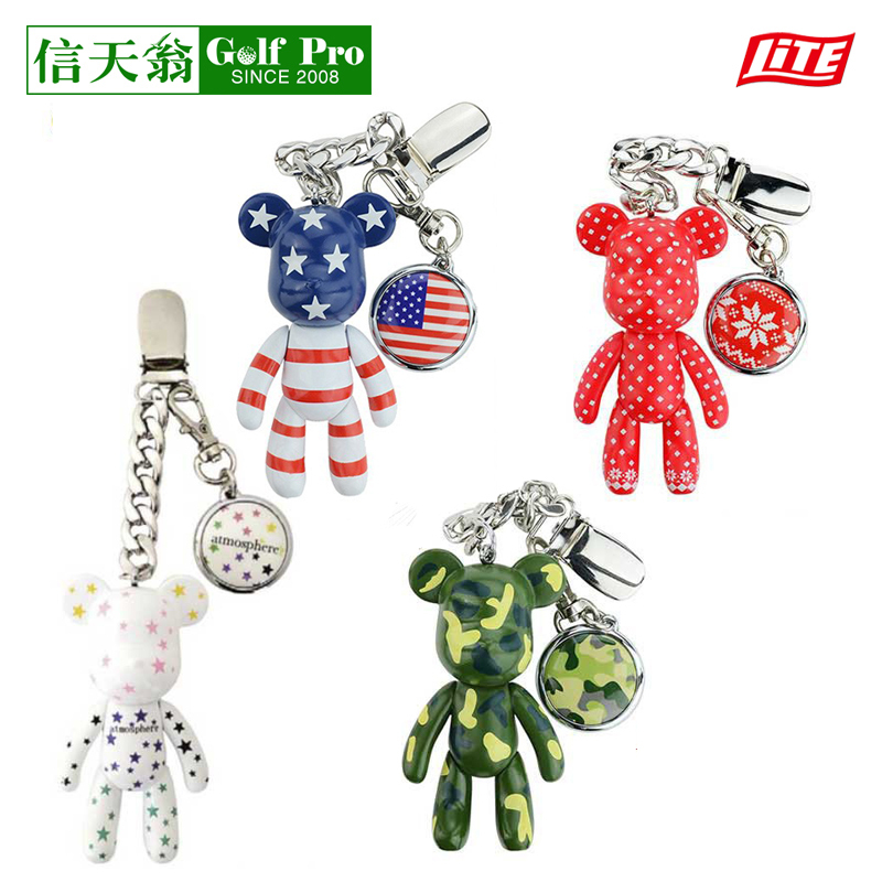 Japanese Lite Golf Putter Set Golf Multifunctional Cartoon Bear Pendant Clip with Ball Mark Mark