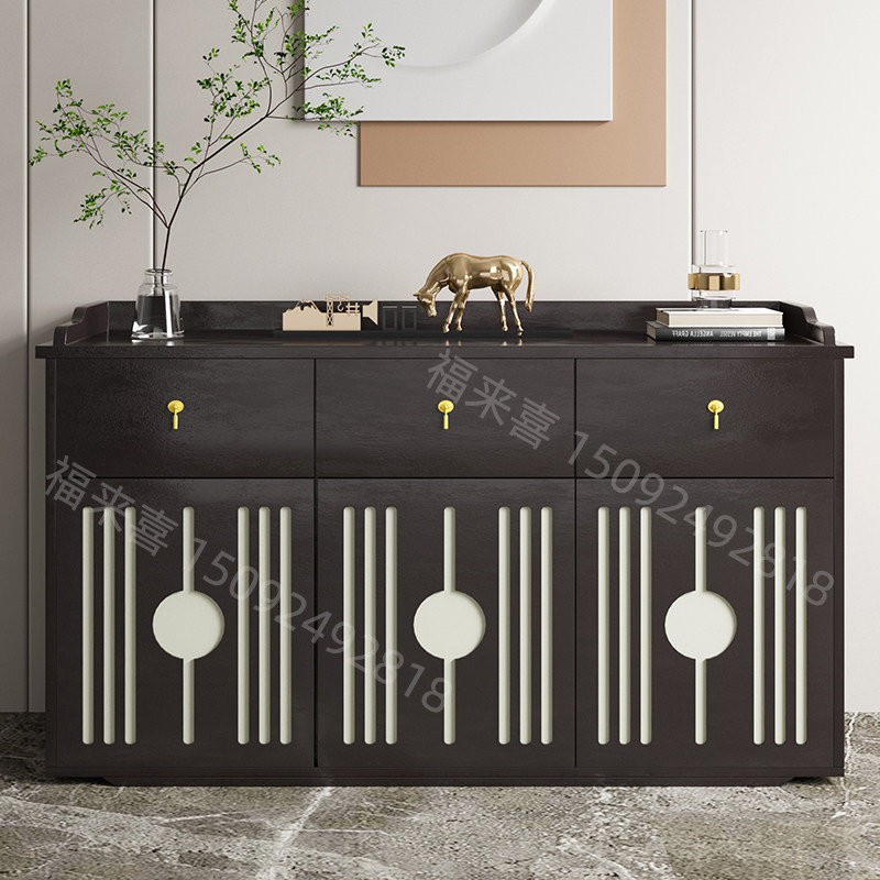 New Chinese Light Lavish Dining Cabinet Tea Water Cabinet Close To Wall Items Cabinet Hotel Xuanguan Cabinet Containing Cabinet Narrow Cabinet High-end Customisation