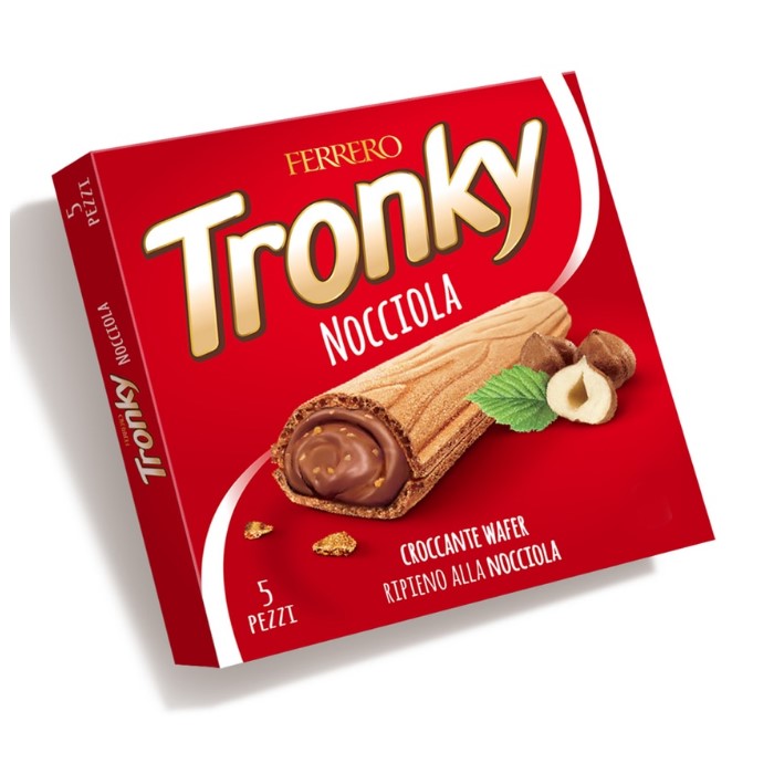 Italian FerreroTronky hazelnut chocolate wafer roll 18gX5 90g snack energy 6