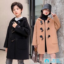 Autumn Winter new children Double face cashmere big clothes boy wool What about the girl in the coat girl CUHK Scout girl?