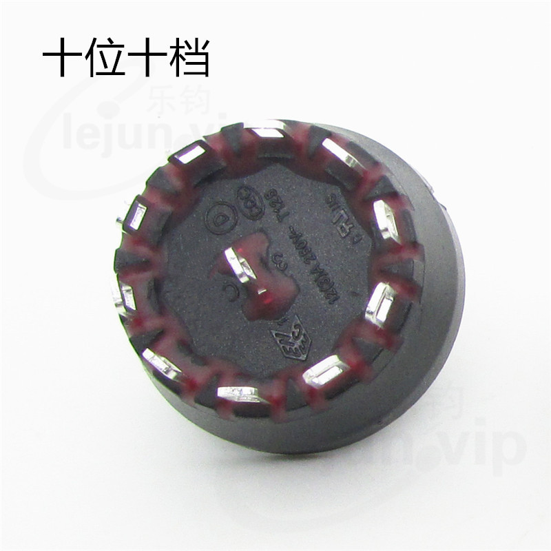 LEJUN recommended single pole dimming knob 10-speed gear selection black 10-speed band rotary switch