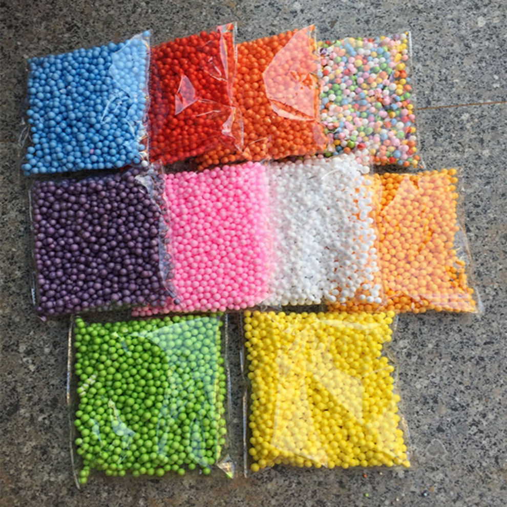 Various colors of mini polystyrene foam polystyrene filled foam beads