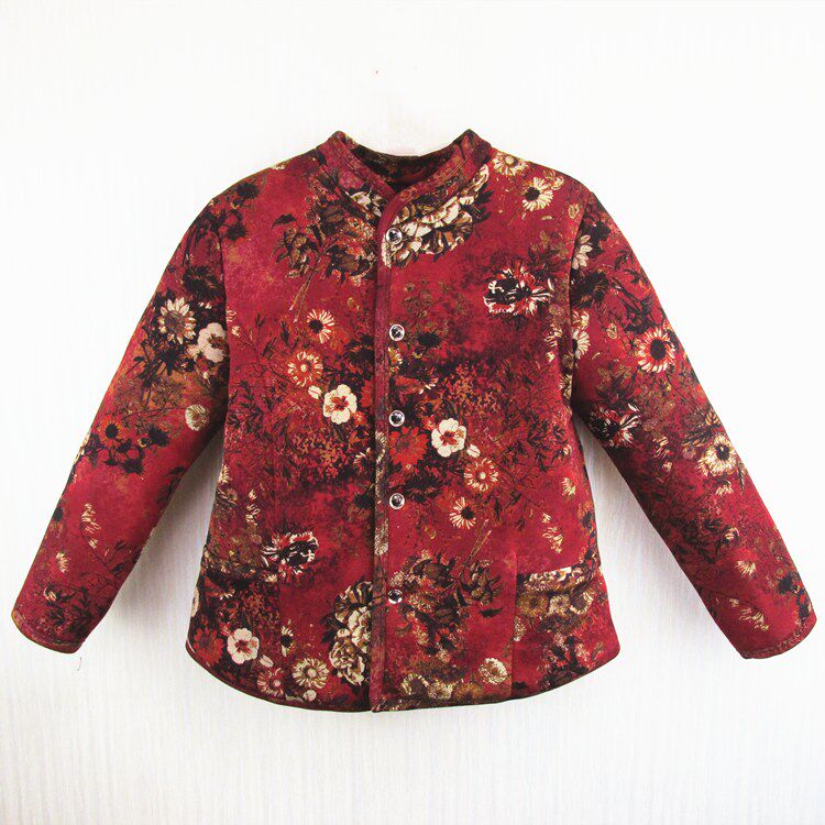 Middle-aged women in winter Inner Mongolia camel velvet cotton coat plus velvet thickened mother quilted jacket Grandma large size jacket buckle warm