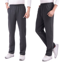 Middle aged mens autumn winter spring summer casual sports pants high waist deep gear tightness waist loose straight cylinder long pants wee pants