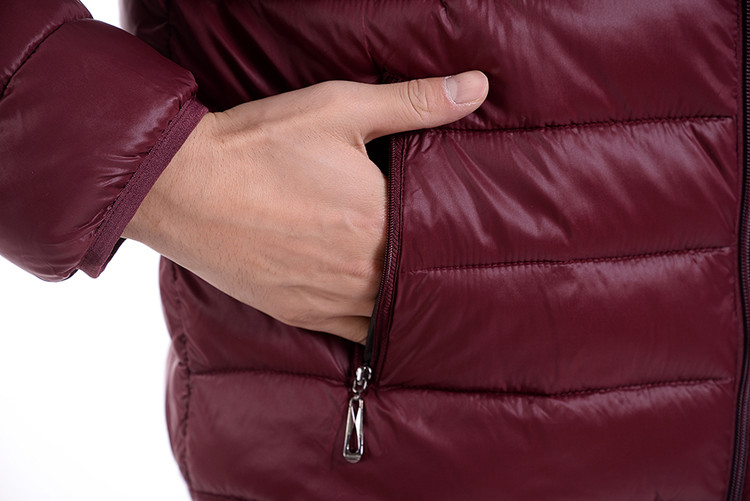 Thời trang nam giản dị xuống bông độn trẻ trung siêu nhẹ phần ngắn áo khoác cotton áo parka nam
