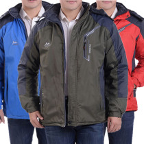 Autumn and winter mens gush thickened submachine clothes and gats to increase the warm jacket Outdoor cotton clothes cold coulurau cotton padded jacket