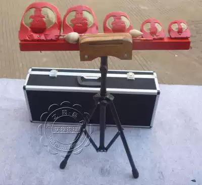 Wooden fish Musical Instrument Troupe five-tone wooden fish multi-tone set wooden fish 5-tone wooden fish with shelf wooden fish with bracket