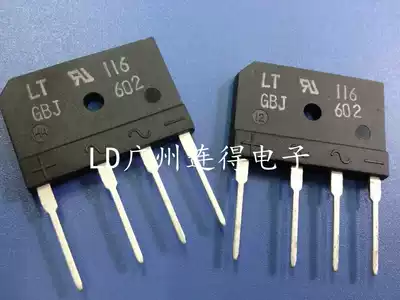 Taiwan Guangbao LT rectifier Bridge GBJ602 6A200V flat bridge large Row Bridge original spot