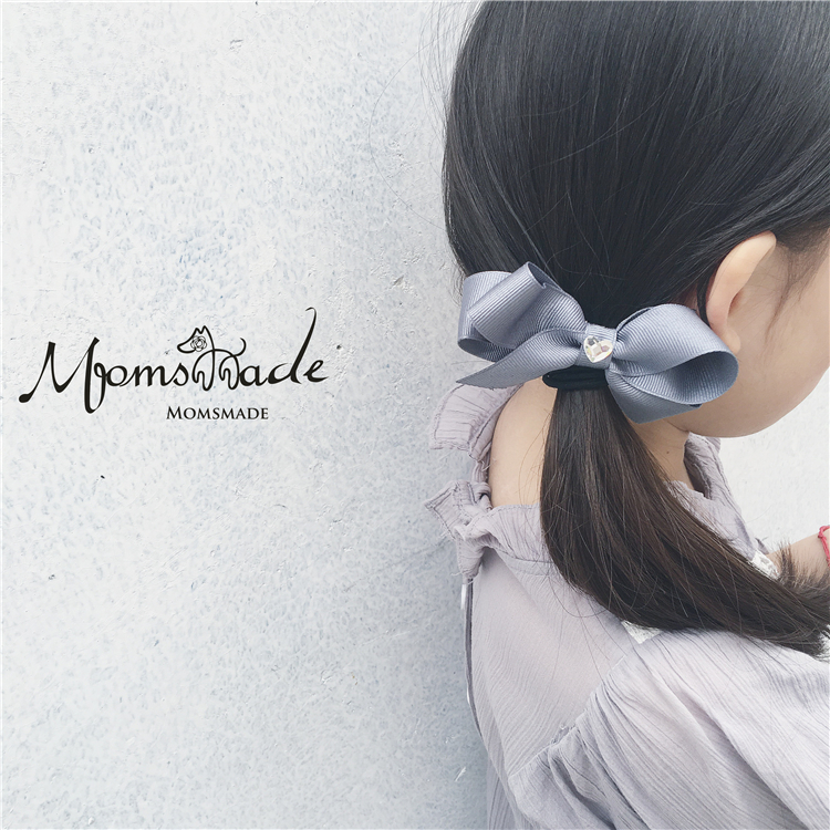 Phụ kiện cho trẻ em MOMSMADE Phụ kiện tóc nhập khẩu Nguyên liệu có gân hình ngôi sao nơ của trẻ em kẹp càng cua 5 răng