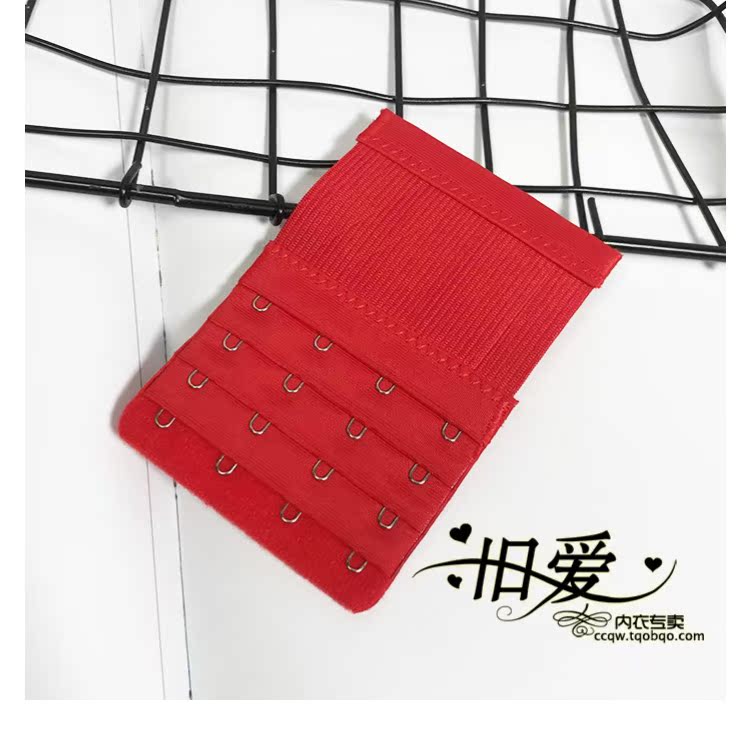 Đồ lót khóa dài áo ngực mở rộng khóa bằng thép không gỉ khóa cộng với khóa đàn hồi đàn hồi bốn hàng và ba cột miếng nới áo ngực bản 5 móc