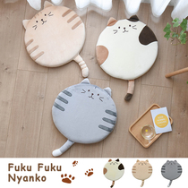 Japanese cat cushion office chair cushion thickened summer student classroom butt cushion home round computer chair cushion