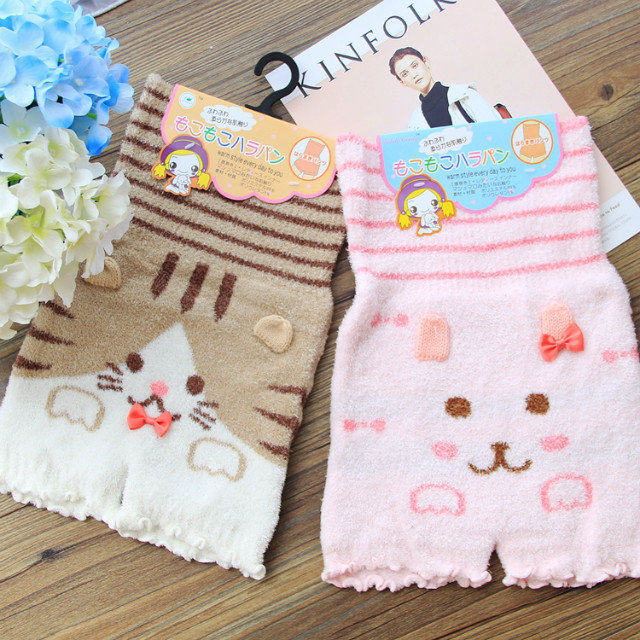 1 piece of feather-yarn belly-care child adult protective waist and shorts belly high waist and belly roll protection pants autumn and winter
