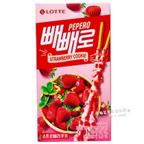 South Korea Lotte peppero Pie Pie Cookie granules strawberry flavor coated biscuit stick 37g