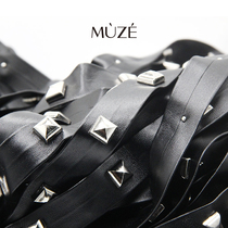 Curtain leather PU rivet pagoda square nail lace Light luxury small side curtain head Curtain head decorative sofa pillow lace