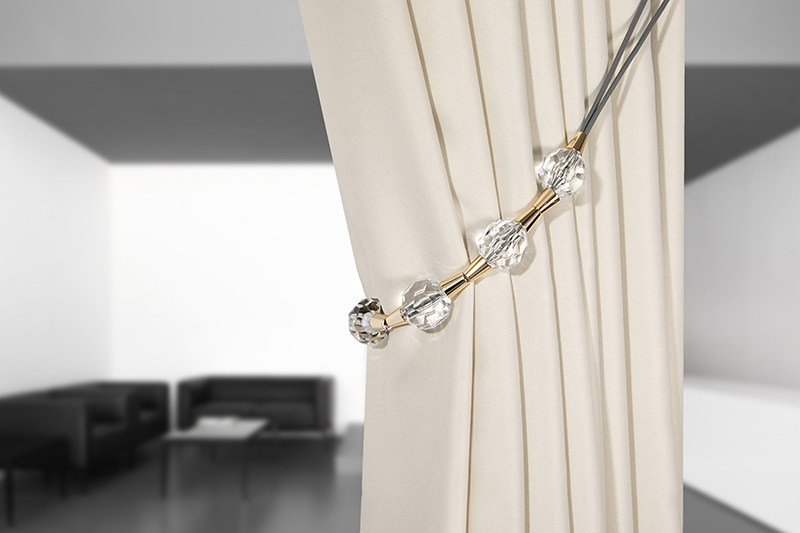 ins extremely simple wind crystal alloy curtains decorative straps tie flowers leather rope light lavish modern wind a pair of binding straps