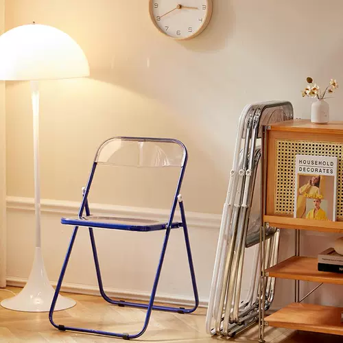 Прозрачный складной стул, акриловый обеденный стул, интернет-знаменитости, магазин чая с молоком, кресло для отдыха, фотостул для магазина одежды, табурет для макияжа