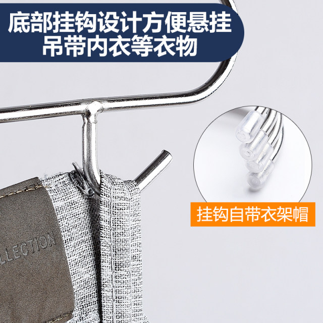 True 304 hooked clothes hanger stainless steel clothes hanger 4mm solid hooked clothes hanger bold house clothes drying rack pants rack clothes support