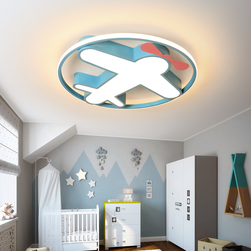 Children's room lights Bedroom ceiling lights LED room lights Aircraft lights Living room boys and girls creative net red lights