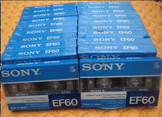 Brand new original Nissan SONY Sony Sony EF60S A brand new blank audio tape card with a reread machine