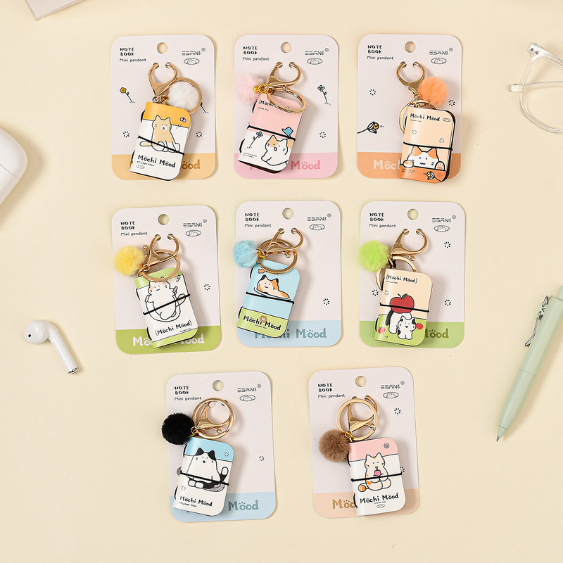 Gulu Family Little Paw Time Pendant Notebook Backpack Keychain Pu Leather Notebook Pendant Accessories Keychain Mini Gulu Family Little Paw Time Pendant Notebook Backpack Keychain Pu Leather Notebook Pendant Accessories Keychain Mini