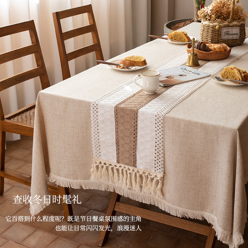 棉麻质感餐垫与桌布咖啡店拍照背景文艺简约家居装饰美食摄影道具