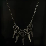 Ножницы, трендовое ожерелье, ретро брендовая цепочка до ключиц подходит для мужчин и женщин, европейский стиль, изысканный стиль