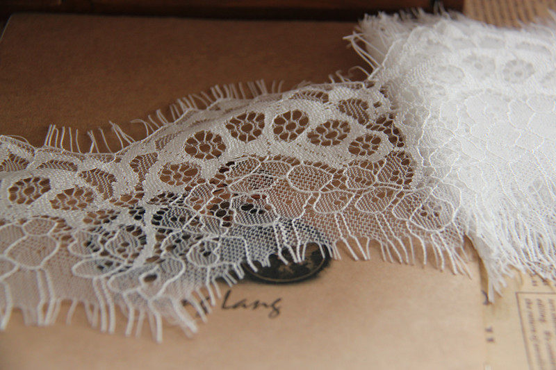 Handmade DIY Clothing Accessories Day Single Lace White Eyelash Web Yarn Embroidered Lace 6cm 8 Yuan 3 m