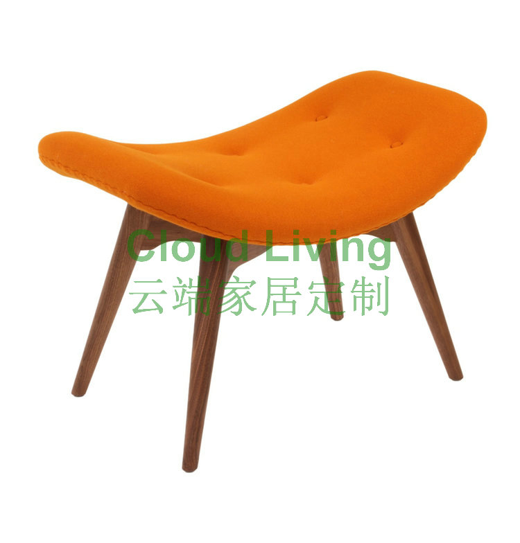 Bắc âu cánh hoa ghế thiết kế vải phòng chờ ghế gỗ rắn đơn giản sofa đơn ngồi có thể ngả pedal đồ nội thất tùy chỉnh