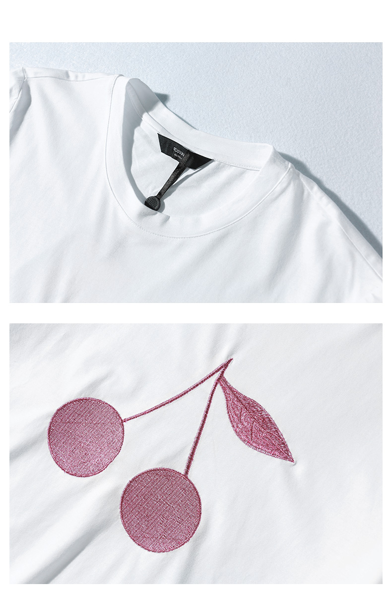 Áo sơ mi nữ cotton ngắn tay 2019 mùa hè mới, quần dài, mỏng, thẳng, nữ thêu đơn giản áo thun nữ - Áo phông áo thun cá sấu nữ