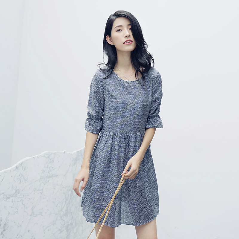 连衣裙女夏新款夏季女装韩版印花雪纺宽松碎花裙子