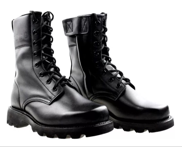 Bottes militaires pour homme en cuir - dérapage - Ref 1396835 Image 7