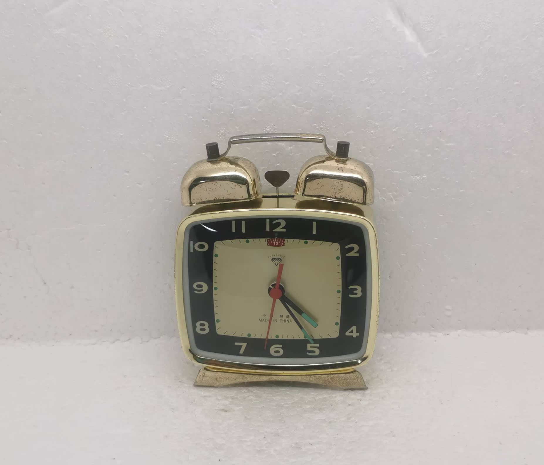 (Mr. Xu's alarm clock) Old diamond brand all - copper movement mechanical alarm clock