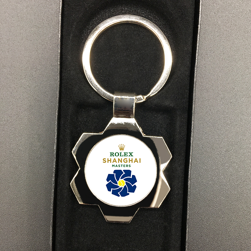 Shanghai Tennis Masters SHANGHAI ATP Qizhong Tennis Court Stainless steel keychain commemorative badge