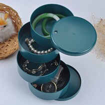 Transparent cosmetics dustproof rotatable head rope box jewelry display stand earring hand multi-layer eardrop jewelry storage box