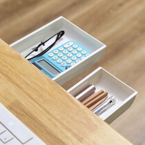 Under the table storage box drawer type paste office artifact desktop good things