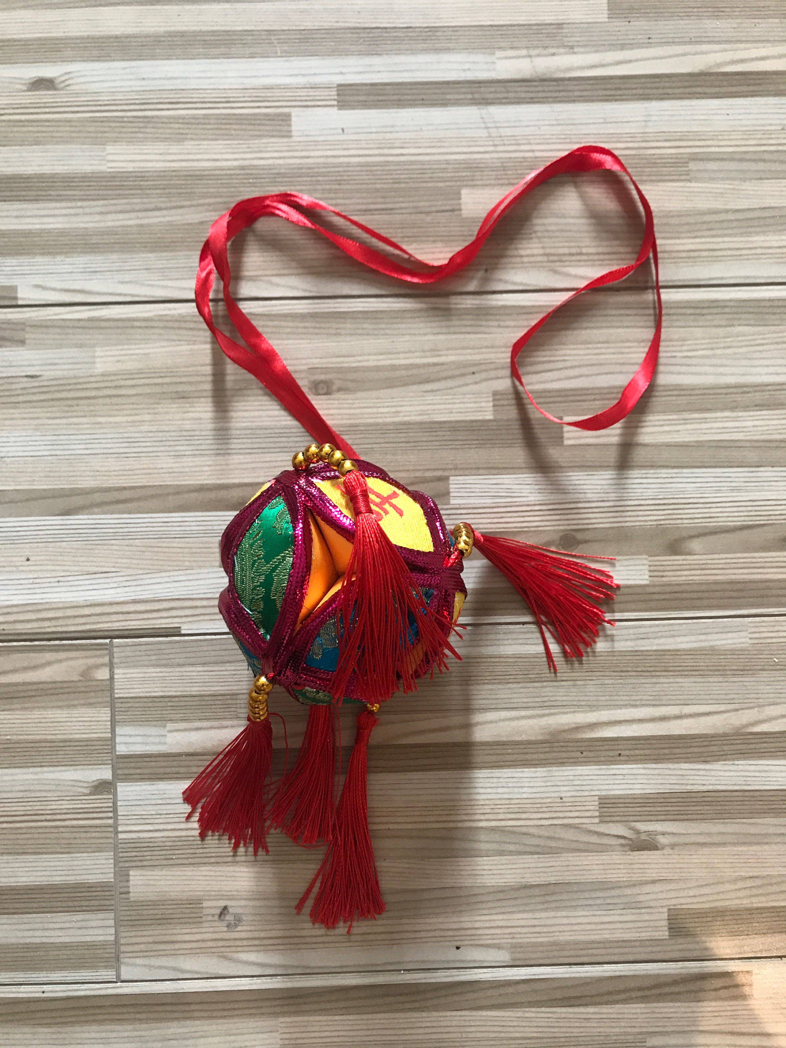 Chinese Folk Dance Appraisal Exam Props Tossed and embroidered ball Appraisal Exam Embroidered test Tested Props Flower Color Random