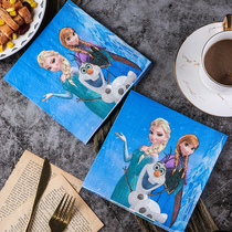 New colour printed cartoon paper towels Cartoon Napkin face towels paper ice and snow chic edge Frozen B200