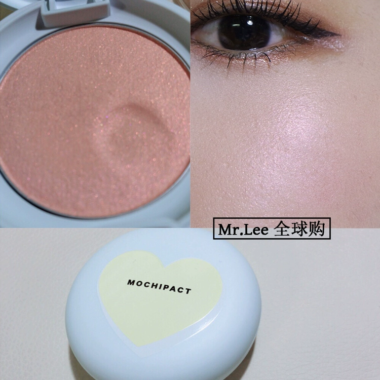 Spot South Korea 16brand Mochi High Gloss Powder Pink High Gloss Polarized Peach High Gloss Q có độ đàn hồi mềm mịn và không bay màu. - Bột nén