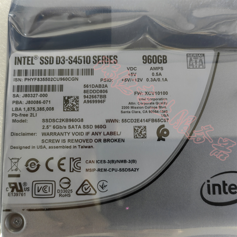 Intel S4510 960g Ssdsc2Kb960G8 S4610 Ssdsc2Kg960G8 Genuine Product with One Year Warranty