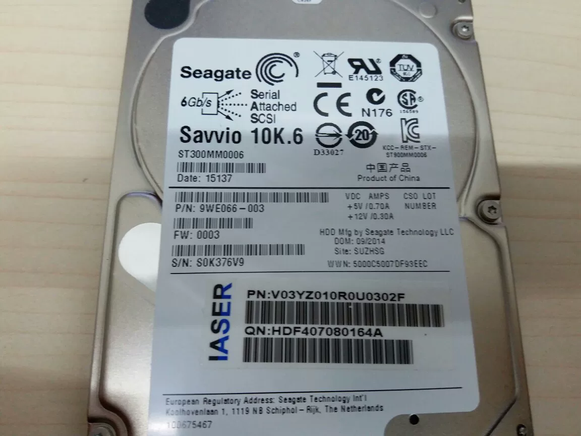 [浪潮 300G 10K SAS 2.5 AL13SEB300 ST300MM0006硬盘 正品保一年]
