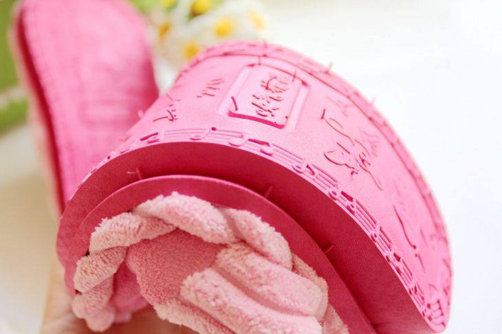 Pantoufles enfants en suède pour hiver - semelle plastique - Ref 1033181 Image 31