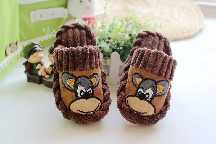 Pantoufles enfants en suède pour hiver - semelle plastique - Ref 1033181 Image 26