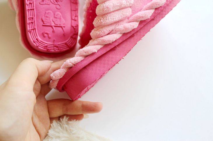 Pantoufles enfants en suède pour hiver - semelle plastique - Ref 1033181 Image 30