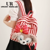 Женский рюкзак UR Big Face Duffy Bear, новинка 2025 года, модная студенческая сумка, большой вместительный рюкзак для путешествий на короткие расстояния