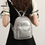 Серебряный рюкзак, ранец, вместительная и большая сумка, подходит для студента